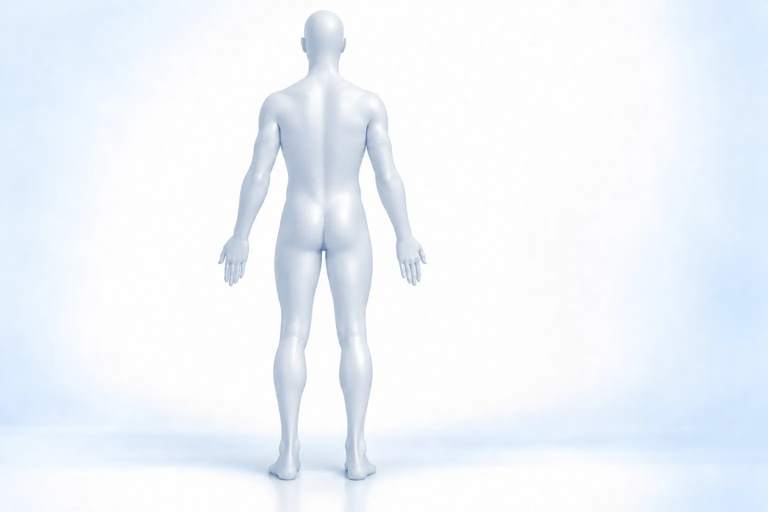Spine location on a neutral human figure