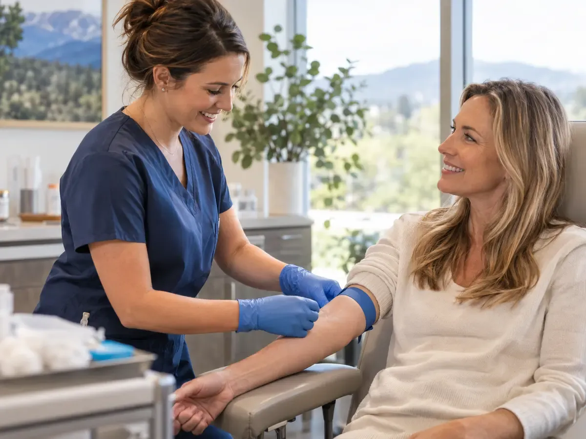 Patient receiving attentive pre-treatment laboratory support