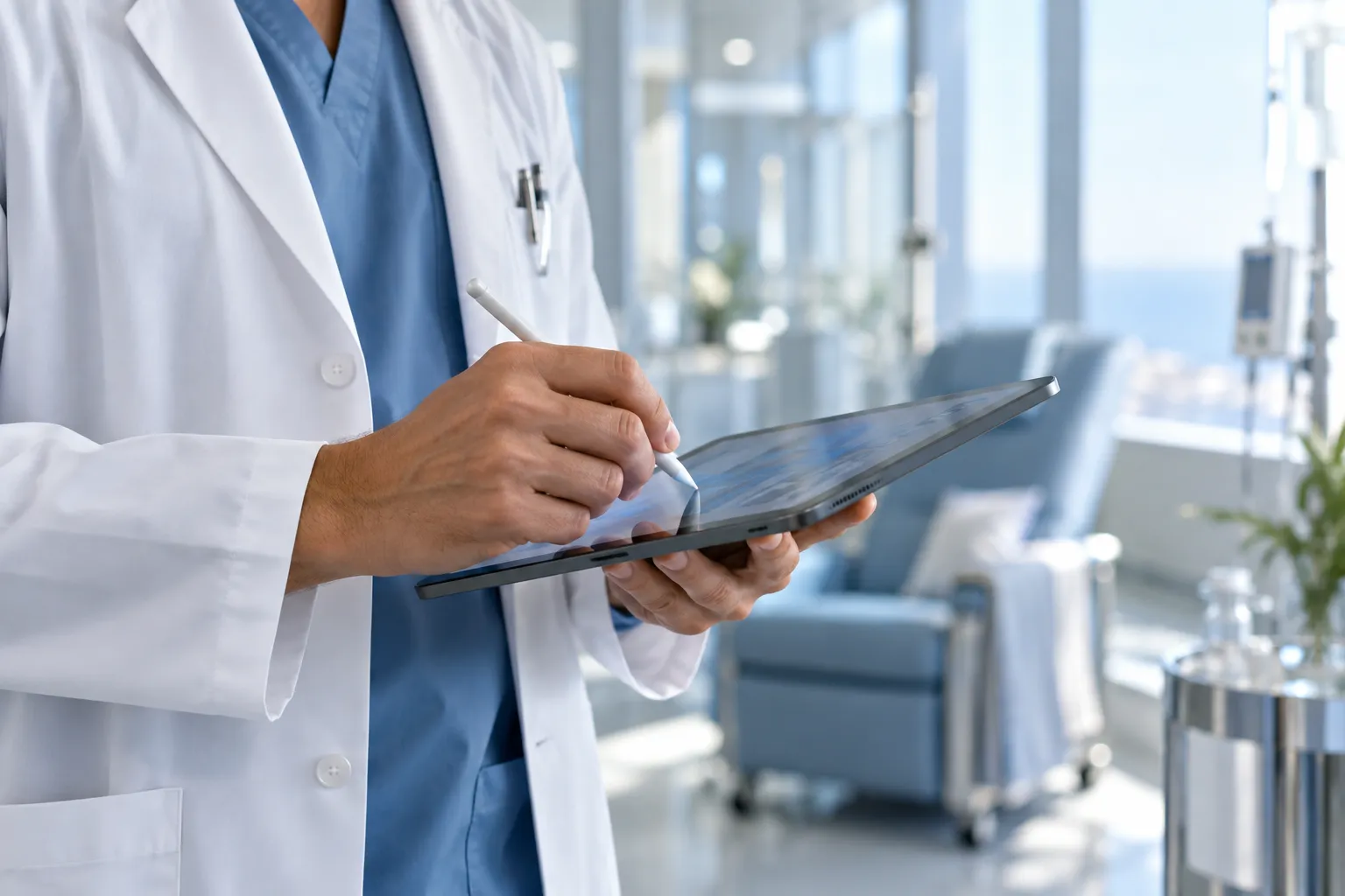 Physician reviewing a personalized protocol